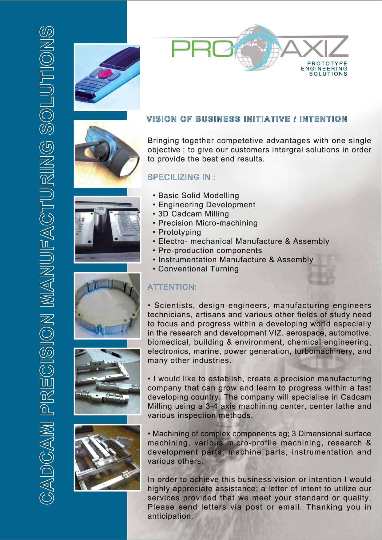 Proaxiz Prototype Engineering Solutions (pty)ltd